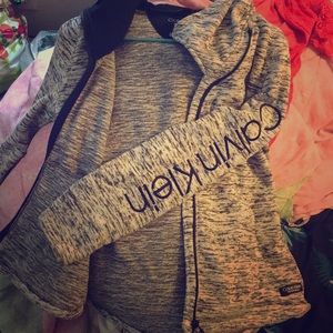 Gray Calvin Klein sport performance sweatshirt